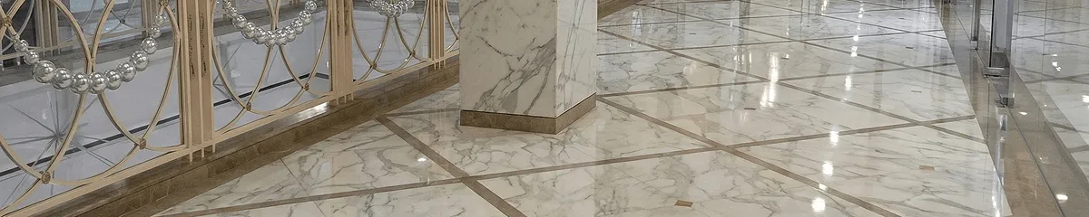 Beautiful marble floor professionally installed in El Paso, TX